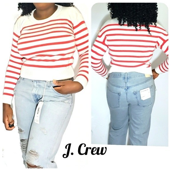 J.Crew Sweaters - J.Crew Striped Crew Neck Long Sleeve Sweater Sz XXS